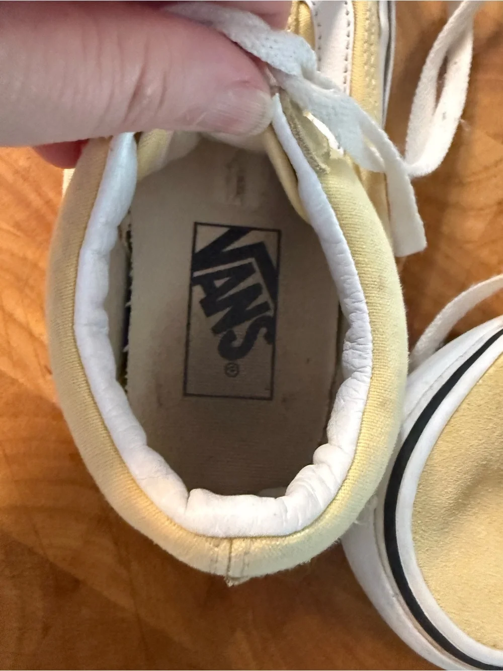 Vans Kids Yellow and White Lace-Up Sneakers